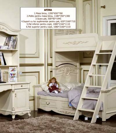 Camera de copii Apollo alb argintiu